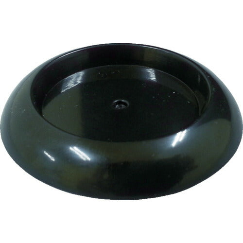 TRUSCO キャスタ-用受ケ皿 ゴム付 64MM 黒 TUR630BK トラスコ