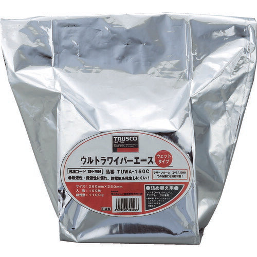 TRUSCO ウルトラワイパーエース ウエットタイプ 詰替用 150枚入 TUWA150C トラスコ