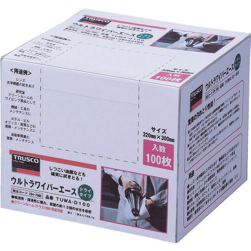 TRUSCO ウルトラワイパーエース ドライタイプ 100枚入 TUWAD100 トラスコ