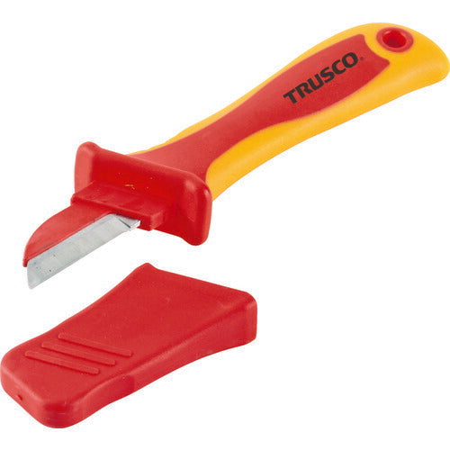 TRUSCO 絶縁電工ナイフ(プラスチックコーティングタイプ) 200mm TZEN200C トラスコ