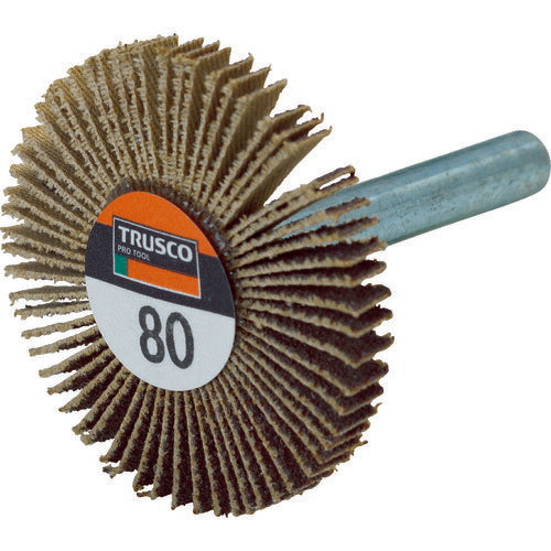 TRUSCO 薄型フラップホイール 40X5X6 #80 5個入 UF400580 トラスコ