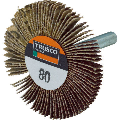 TRUSCO 薄型フラップホイール 50X5X6 #80 5個入 UF500580 トラスコ
