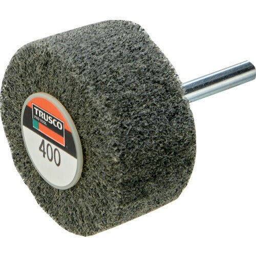 TRUSCO ナイロン軸付ホイル外径φ60×厚ミ25×軸6 400# (5個入) UFN625400 トラスコ