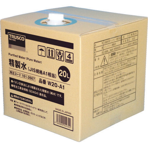 TRUSCO 精製水 20L JIS規格A1相当 W20A1 トラスコ