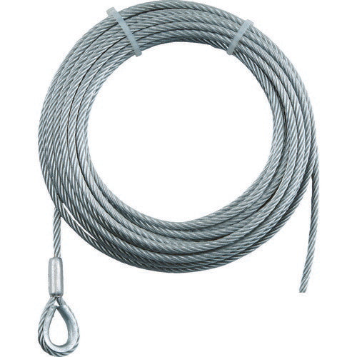 TRUSCO 手動ウインチ用ワイヤーΦ8×10M用(シンブル入リロック加工) WWS810 トラスコ