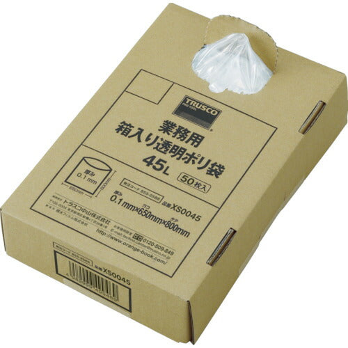 TRUSCO マトメ売リ 業務用ポリ袋 透明・箱入 0.1×90L (50枚入) XS0090 トラスコ