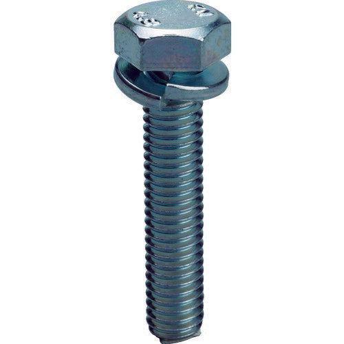 TRUSCO バネ座金組込六角ボルト M6X25 22本入 Y1030625 トラスコ