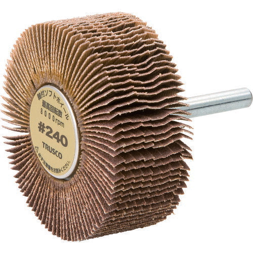 TRUSCO 軸付ソフトホイール 外径60X厚25X軸6 (5個入) 粒度#240 240# YS625 240 トラスコ
