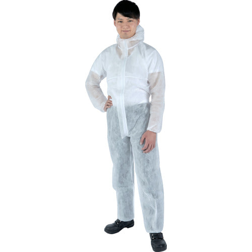 TRUSCO ECO不織布使イ捨テ保護服 ツナギフード付キタイプ XXLサイズ 目付35g コーティングナシ TRV2ECO35XXL トラスコ