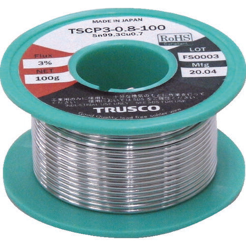 TRUSCO 低コスト鉛フリーヤニ入リハンダ 100G0.8 TSCP30.8100 トラスコ