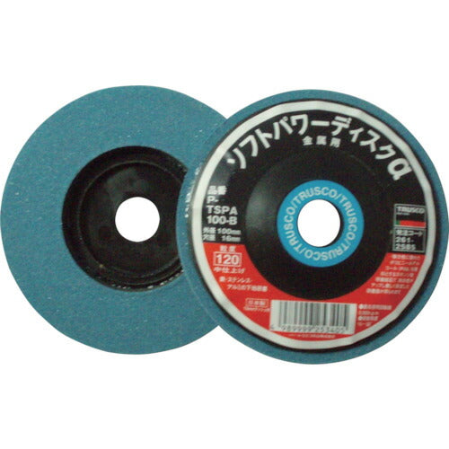 TRUSCO ソフトパワーディスクα 金属用 Φ100 5個入 400# TSPA100B 400 トラスコ