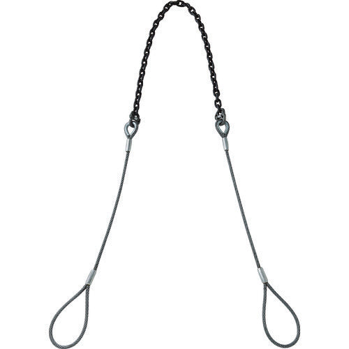 TRUSCO 玉掛ワイヤチェーンスリング(コンビスリング) Φ12X1M CMチェーン10MM1.5M TWCS12S11.5 トラスコ