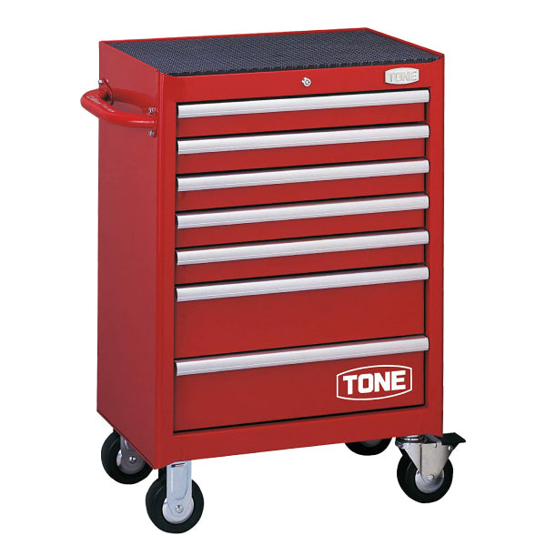 [メーカー直送品] TONE ローラーキャビネット レッド (WS207R)(4953488223699) トネ