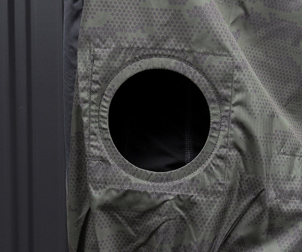 ジーベック 空調服 XE98005-62-M TM 迷彩長袖ブルゾン アーミーグリーン Mサイズ XEBEC 熱中症対策 作業服 夏 クール 屋外 冷却