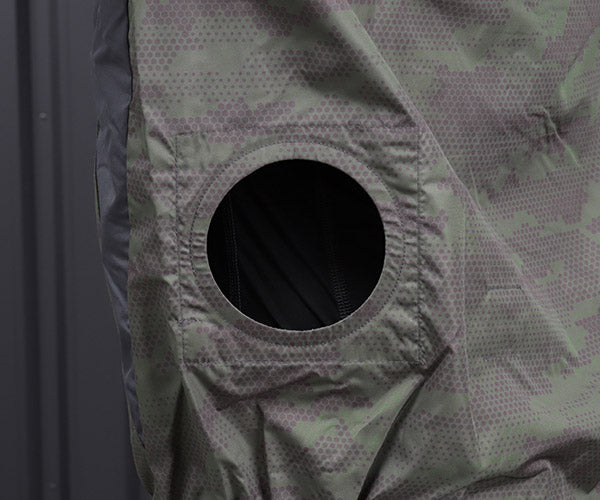 ジーベック 空調服 XE98006-62-M TM 迷彩半袖ブルゾン アーミーグリーン Mサイズ XEBEC 熱中症対策 作業服 夏 クール 屋外 冷却