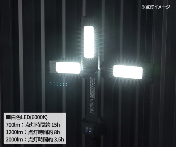 ZEFULS/ゼフルス 自在3灯式LED投光器 ギドライト GIDOLIGHT ZA-GL2000 